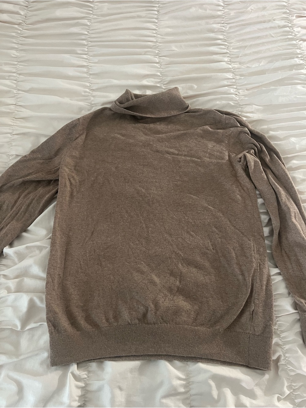 Women’s Taupe Turtleneck Sweater - Classic Knit